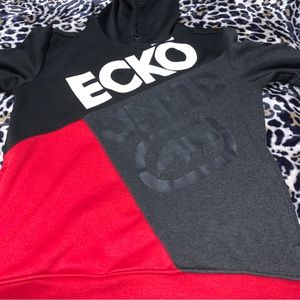 eckõ unitd red, gray N black Hoodie